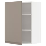 Moderner METOD Küchenschrank mit grau-beiger Tür; 3 Einlegeböden, verstellbar, einfaches Design.
