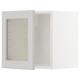 METOD Wandschrank, weiß, rechteckig, modernes minimalistisches Design mit einer offenen Tür.