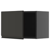 METOD moderner schwarzer Küchenschrank, schlankes mattes Finish, rechteckige Form, minimalistisches Design.