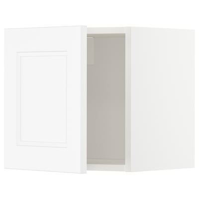 Weißer METOD Küchenschrank, quadratische Form, Schnappscharniere.