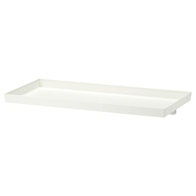 MITTZON Regal aus weißem Metall, rechteckige Form, glatte Kanten, minimalistisches Design.