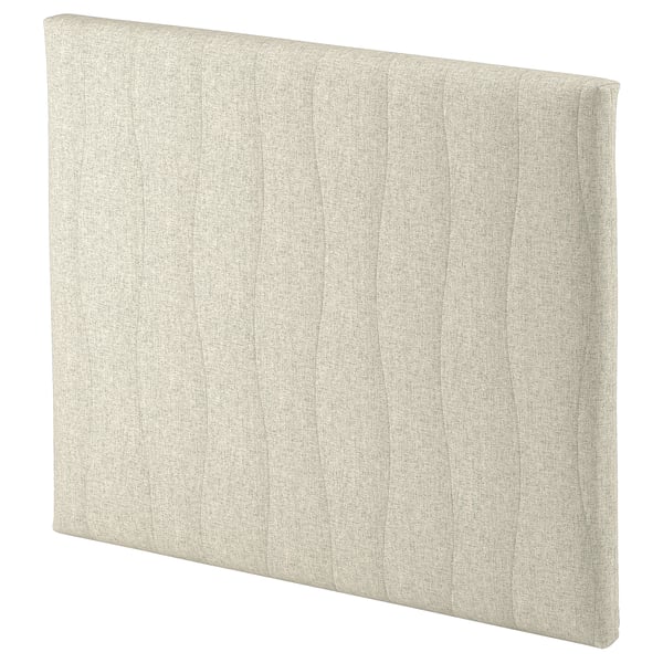 Rechteckiger, beiger Akustikschirm, unifarbener Stoff, 80 cm tief, Marke MITTZON.