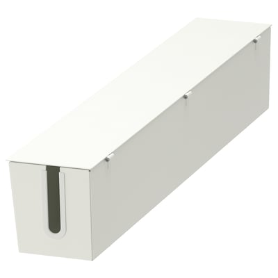MITTZON Kabelbox - weiß, Stahl, Epoxid-/Polyesterbeschichtung, Kabelorganisator mit Griff