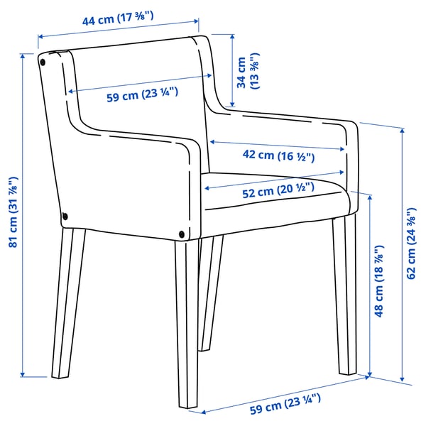 MÖRBYLÅNGA / MÅRENÄS Tisch und 6 Armlehnstühle, Eichenfurnier braun las./schwarz Gunnared beige, 220 cm