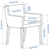 MÖRBYLÅNGA / MÅRENÄS Tisch und 6 Armlehnstühle, Eichenfurnier braun las./schwarz Gunnared beige, 220 cm