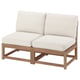 Beige NÄMMARÖ Outdoor-Sofa, Holzgestell, modern.