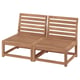 NÄMMARÖ Outdoor-Möbelset aus hellbraunem Akazienholz, modernes Design mit Lattensitzen und Rückenlehnen.