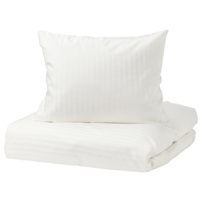 NATTJASMIN BettwäscheSet, 2teilig, weiß, 140x200/70x90 cm IKEA