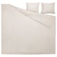 NATTJASMIN Bettset, beige, gestreift, Baumwolle/Lyocell, glatt mit Knopfverschluss.