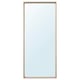 Option: NISSEDAL Spiegel, hellbrauner Rahmen, rechteckige Form, schlichtes Design.
