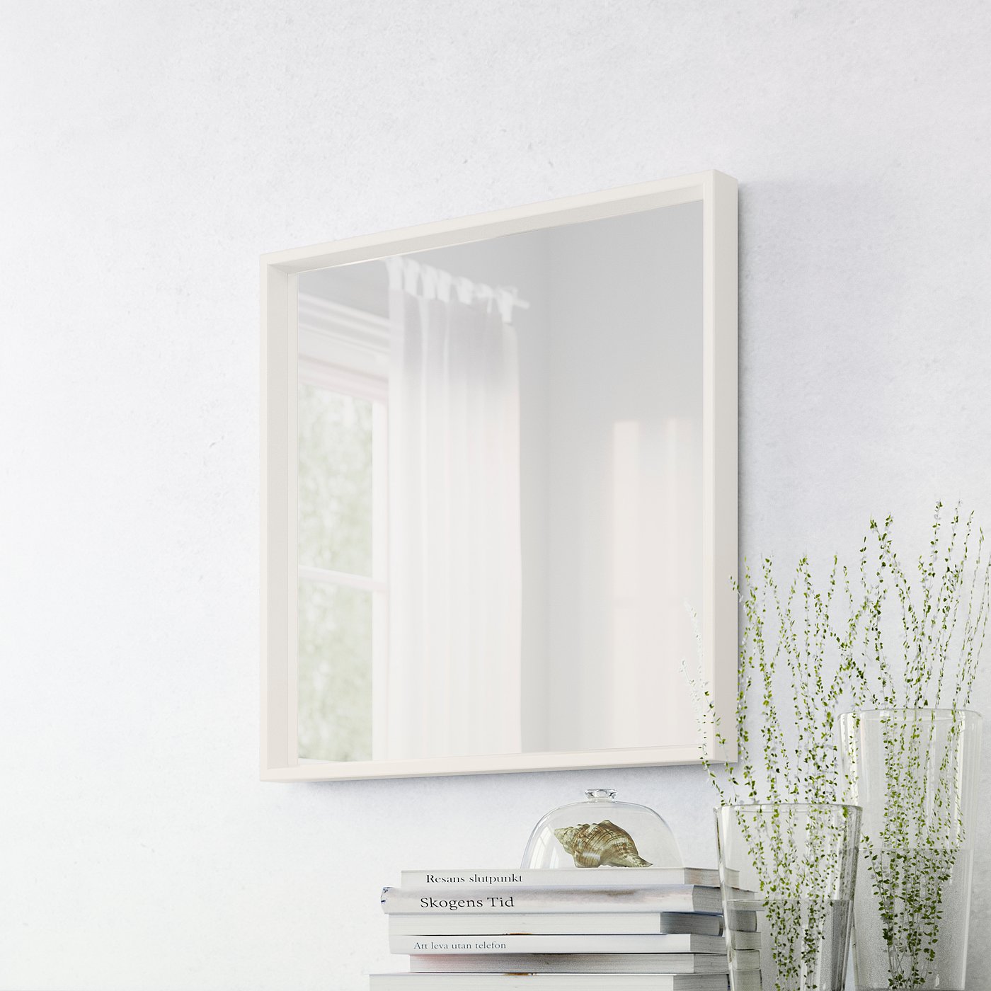Nissedal Spiegel Weiss 65x65 Cm Ikea Osterreich