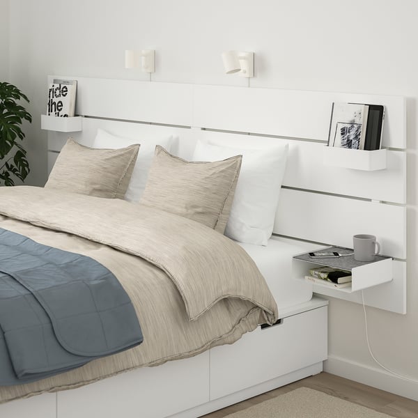 Nordli Bettgestell Mit Kopfteil Und Aufb Weiss Ikea Osterreich