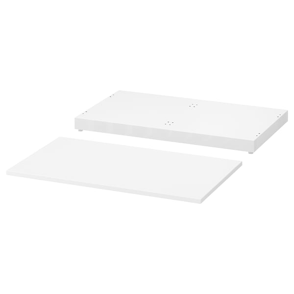 IKEA NORDLI weiße Platte und Unterlage. Moderne, flache, rechteckige Formen für die individuelle Aufbewahrung.