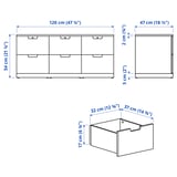 Abbildung mit Maßen für das Produkt: NORDLI.
