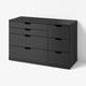 NORDLI Kommode mit 7 Schubladen, anthrazit, 120x76 cm