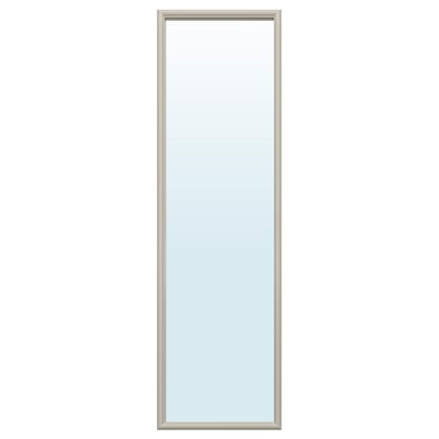 NYPONBUSKE Spiegel, schlanker beiger Rahmen, vertikale Rechteckform, modernes Design.