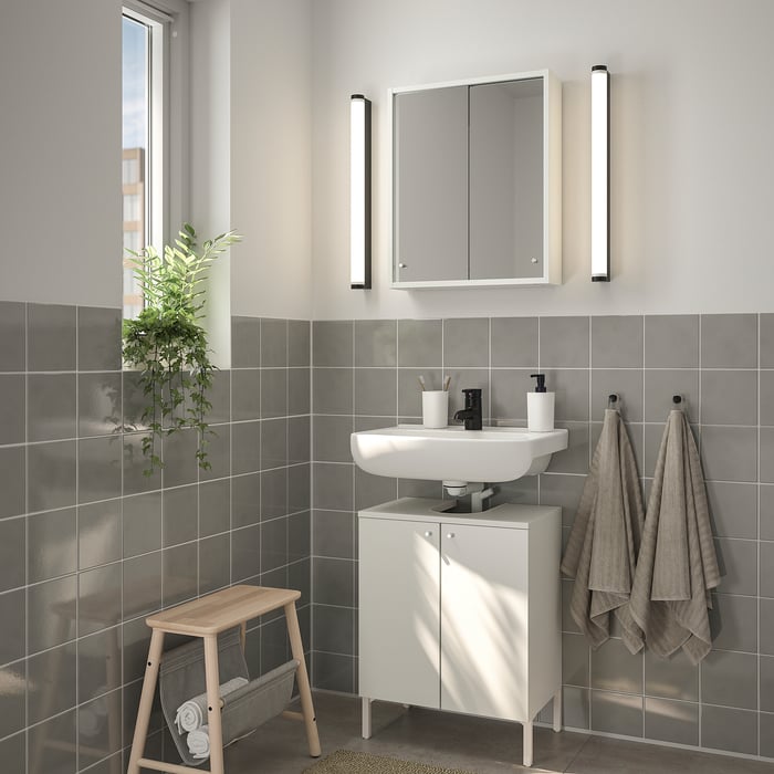 NYSJÖN / BJÖRKÅN Badeinrichtung 5-tlg. - weiß/SALJEN Hahn - IKEA Österreich