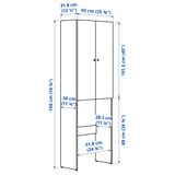 NYSJÖN Waschmaschinenschrank, weiß, 65x190 cm