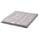 Option: Graue ODONVIDE Gewichtsdecke gefaltet, quadratisches Holzdesign, Baumwolle und Polyester.