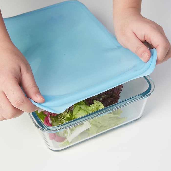 ÖVERMÄTT Speiseabdeckung 2er-Set, Silikon hellblau - IKEA Österreich