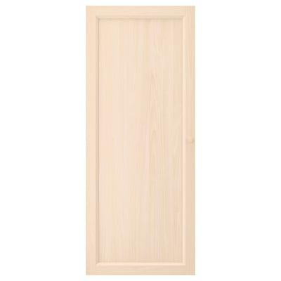 Es handelt sich um eine ikea OXBERG hellbeige Paneeltür aus Faserplatten mit einem einfachen, rechteckigen Design, das zu Billy-Bücherregalen passt.