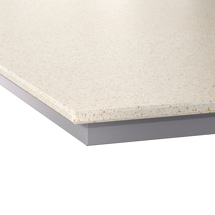 OXSTEN Maßarbeitsplatte, weiß Quarzmuster, Steinkomposit. Alle