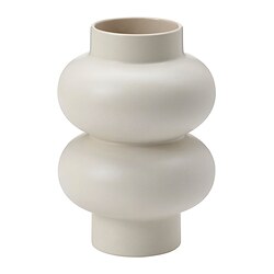 PÄRLHÄGG Vase, beige, 22 cm