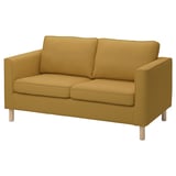 PÄRUP Senfsofa, schlankes Design, Holzbeine, bequeme Sitze, abnehmbarer Bezug.