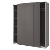 PAX Kleiderschrank - grau, modern, hoher Stauraum