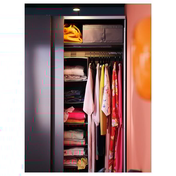 PAX Korpus Kleiderschrank, dunkelgrau, 100x58x236 cm