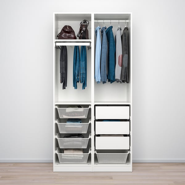 PAX / VINGROM Schrankkombination - weiß/Resjön weiß - IKEA Österreich