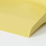 Gelber Kunststoff-Kehrschaufelrand, glattes, nahtloses, robustes Design.