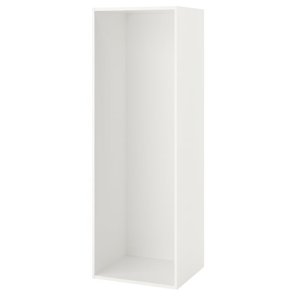 Weißer PLATSA-Aufbewahrungsschrank, minimalistisches Design, quadratische Form, zusammenbaubar.