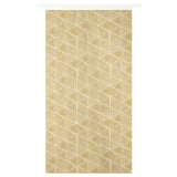 PRÄRIEOXALIS, beigefarbener geometrischer Vorhang, recyceltes Polyester, rechteckige, abstrakte Linien.