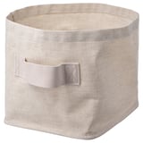 PURRPINGLA Korb, textil/beige, 25x20x20 cm
