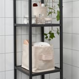 PURRPINGLA Korb, textil/beige, 25x20x20 cm