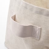 PURRPINGLA Korb, textil/beige, 25x20x20 cm