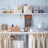 PURRPINGLA Korb, textil/beige, 30x25x25 cm