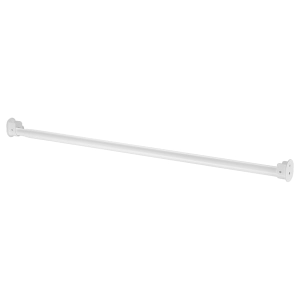 RÄCKA Gardinenstangenkombination, mit Wand-zu-Wand-Seitenbeschlägen/weiß, 70-120 cm