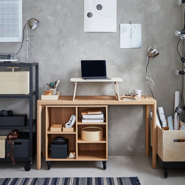 Ravaror Regal Mit Rollen Eichenfurnier 67x69 Cm Ikea Osterreich