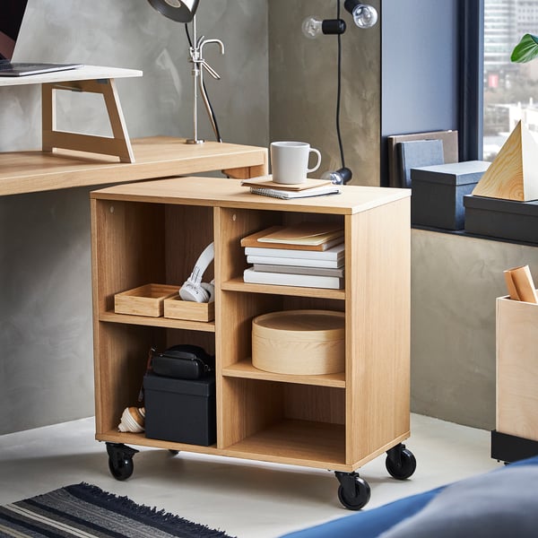 Ravaror Regal Mit Rollen Eichenfurnier 67x69 Cm Ikea Osterreich
