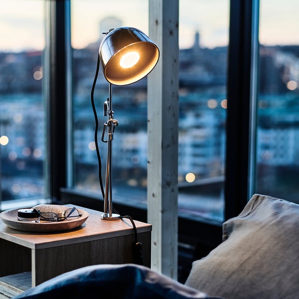 ravaror tischleuchte mit klemmbefestigung edelstahl ikea osterreich