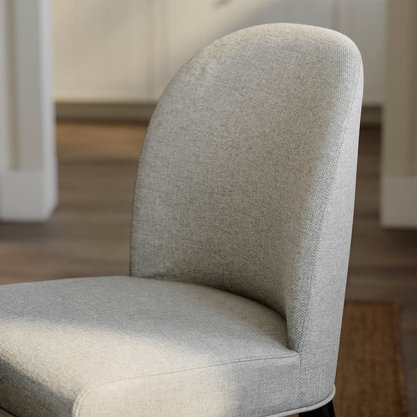 ROSENTORP / ROSENTORP Tisch und 4 Stühle, schwarz/Tibbleby beige/grau schwarz, 110/155 cm