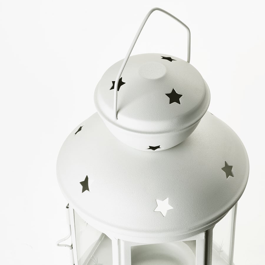 ROTERA Laterne für Teelicht, drinnen/draußen weiß, 21 cm IKEA Österreich
