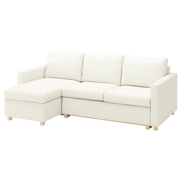 SALTSJÖBADEN 3er-Bettsofa mit Récamiere, Blekinge weiß