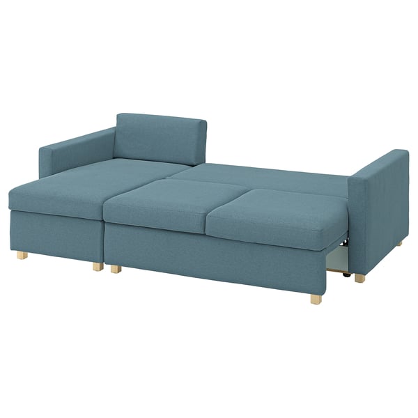 SALTSJÖBADEN 3er-Bettsofa mit Récamiere, Fridtuna dunkel graublau