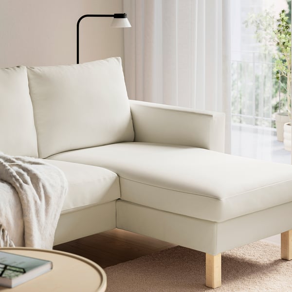 SALTSJÖBADEN 3er-Sofa mit Récamiere, Blekinge weiß