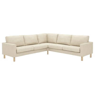 SALTSJÖBADEN Bezug für Ecksofa 4-sitzig, Vittangi hellbeige/weiß