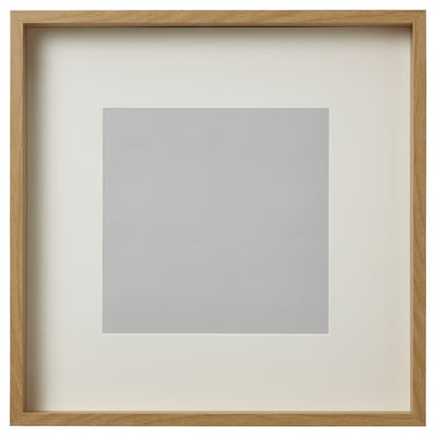 SANNAHED Fotorahmen aus Holz, hellbraun, quadratische Form, mit vorderem Kunststoffschutz.