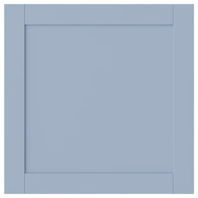 SANNIDAL blaue Schranktür, quadratisch, schlichtes stilvolles Design, glatte Folie, einheitliches Aussehen.